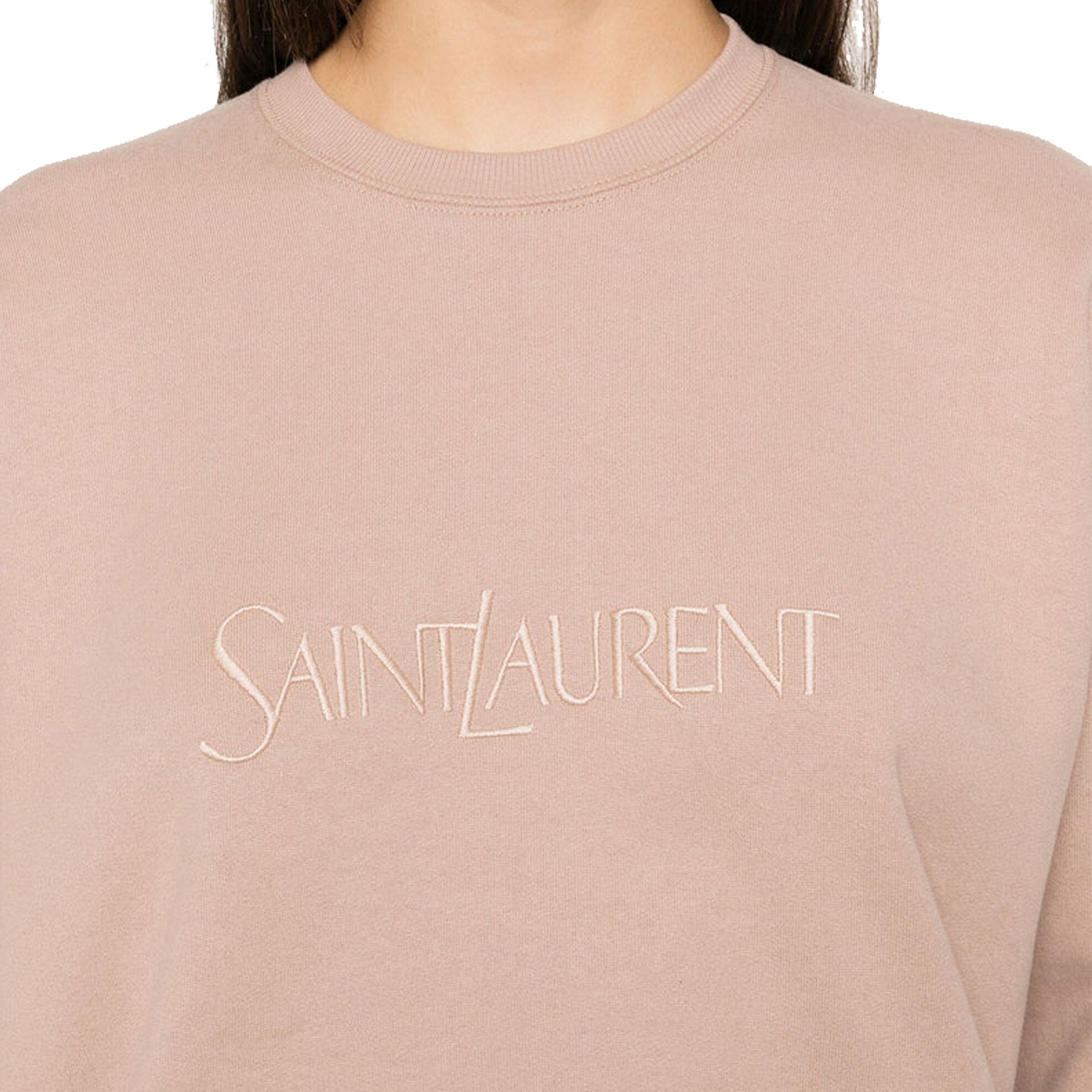 Saint Laurent Cotton Logo Sweatshirt Women SAINT LAURENT
