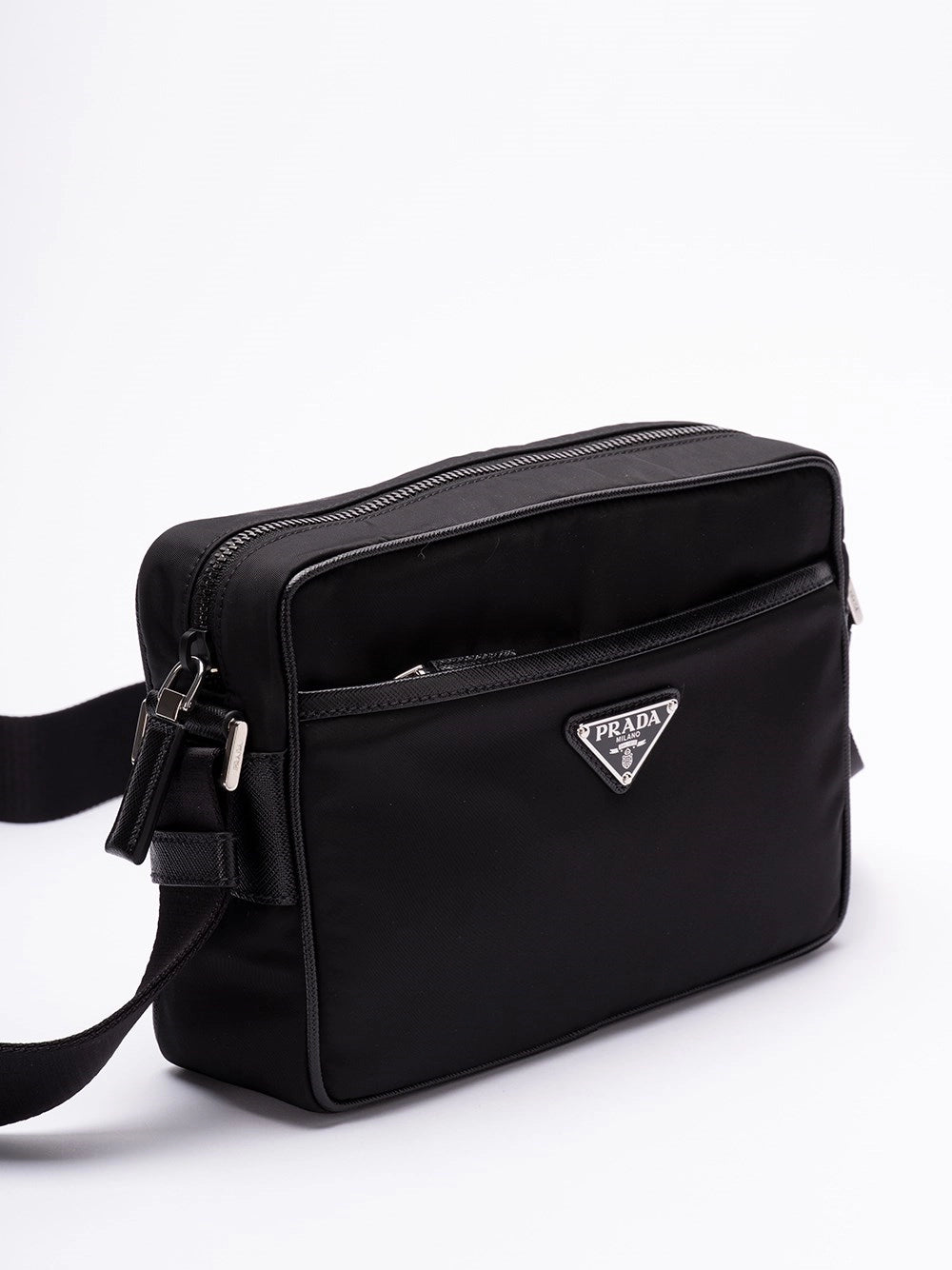 Prada Men Re-Nylon And Saffiano Leather Shoulder Bag PRADA
