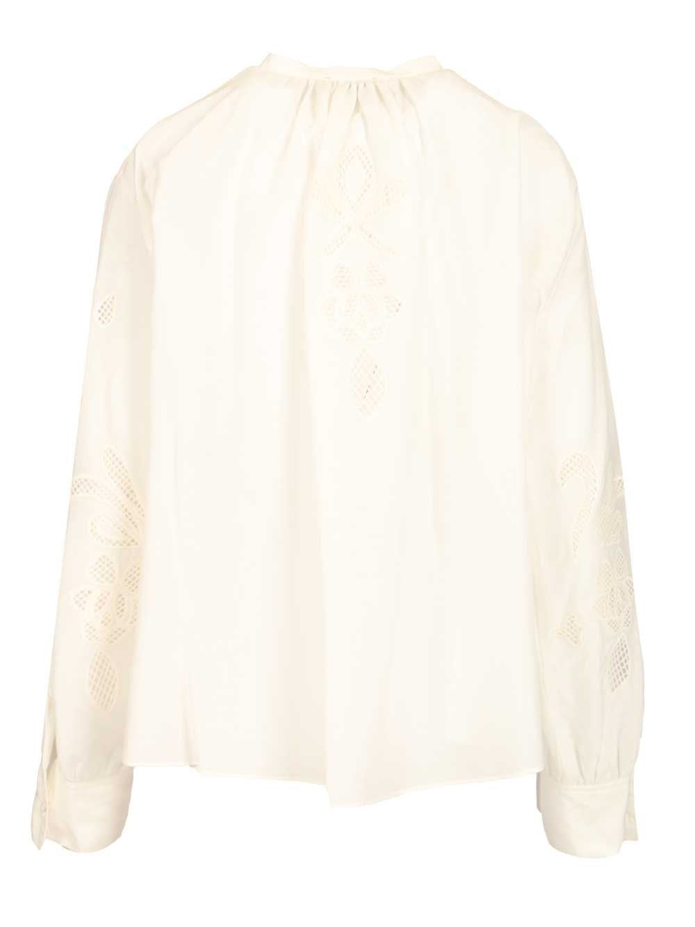 Forte_Forte Women "Lunamaris" Embroidery Co/Se Voile Bohemian Shirt FORTE FORTE