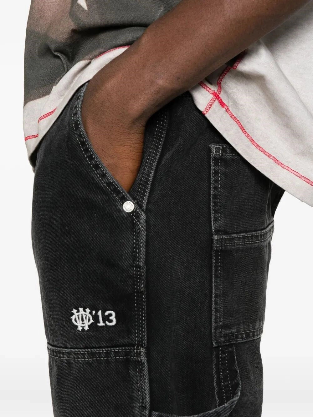 Off White Men `Gothic Ow` Flare Carpenter Jeans OFF-WHITE