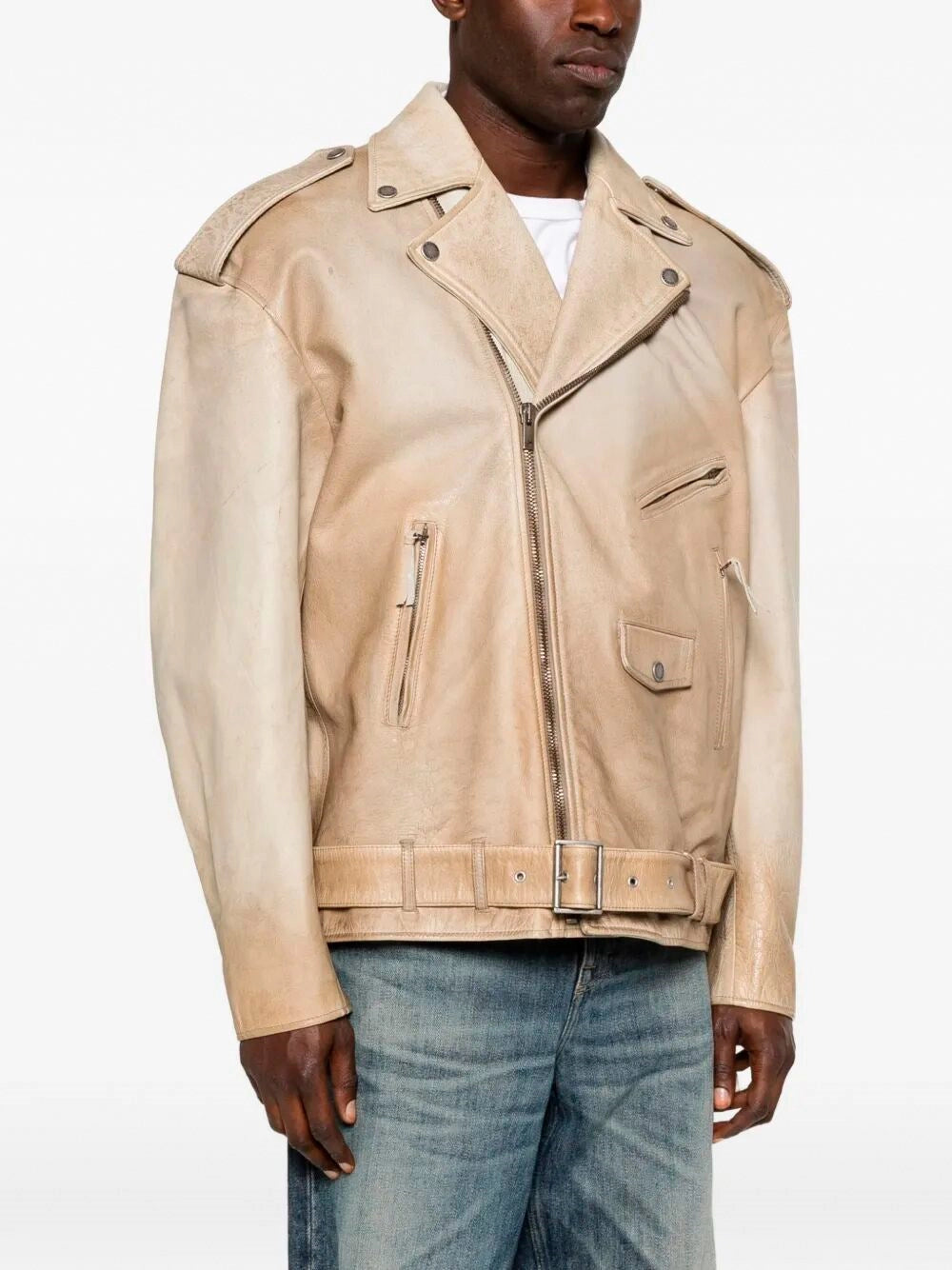 Golden Goose Men `Journey` Leather Jacket GOLDEN GOOSE