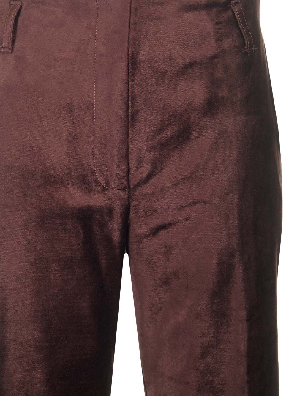 Forte_Forte Women Cotton Viscose Stretch Velvet Trumpet Shaped Pants FORTE FORTE