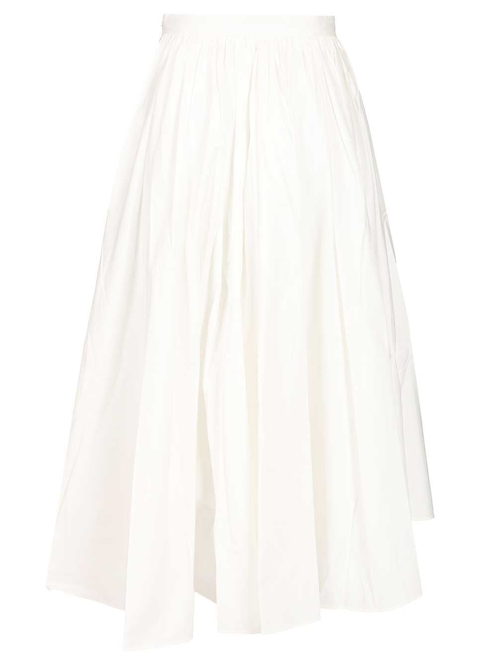 Self-Portrait Women Poplin Midi Skirt. SELF-PORTRAIT