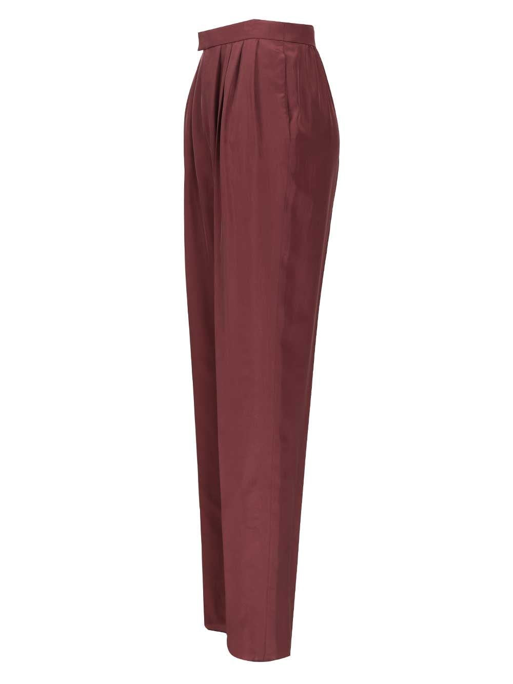 Saint Laurent Women Habutai Silk Trousers SAINT LAURENT