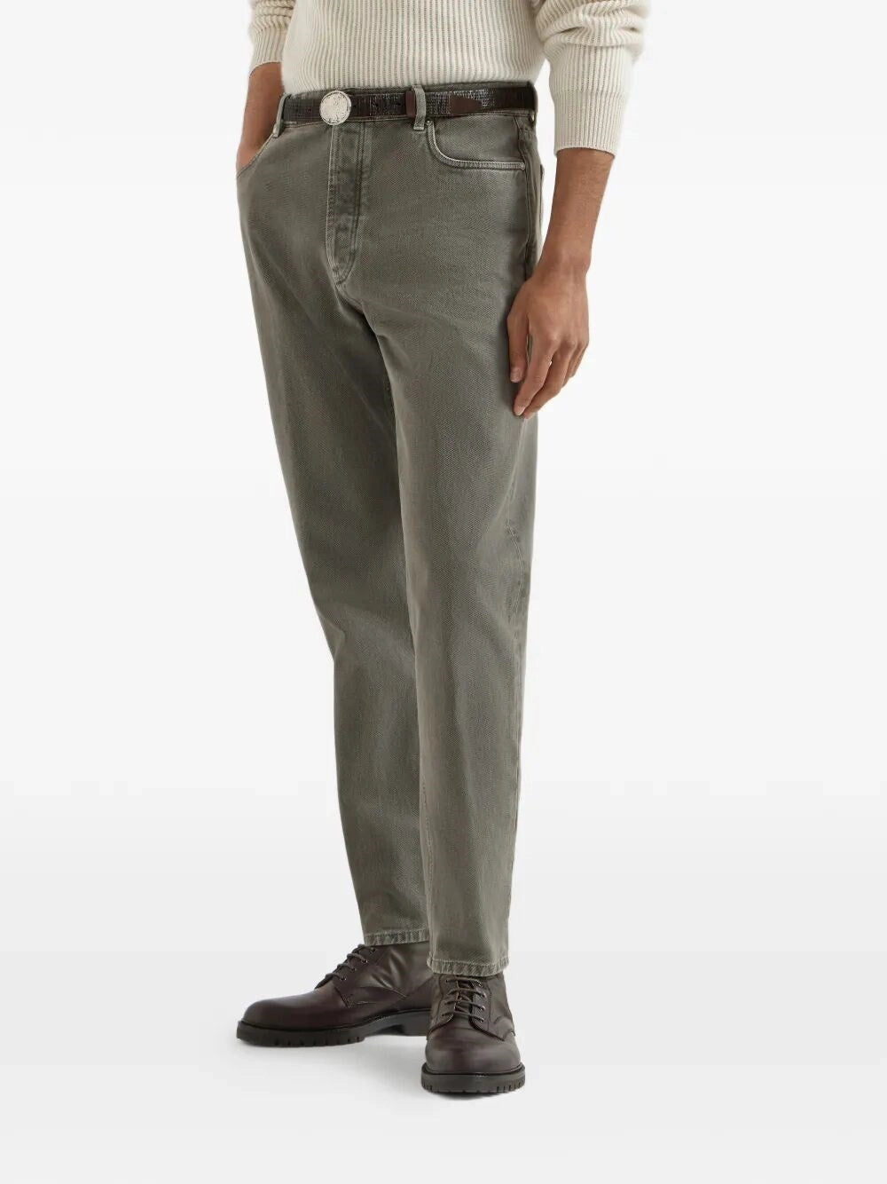 Brunello Cucinelli Men Dyed Denim Pants BRUNELLO CUCINELLI