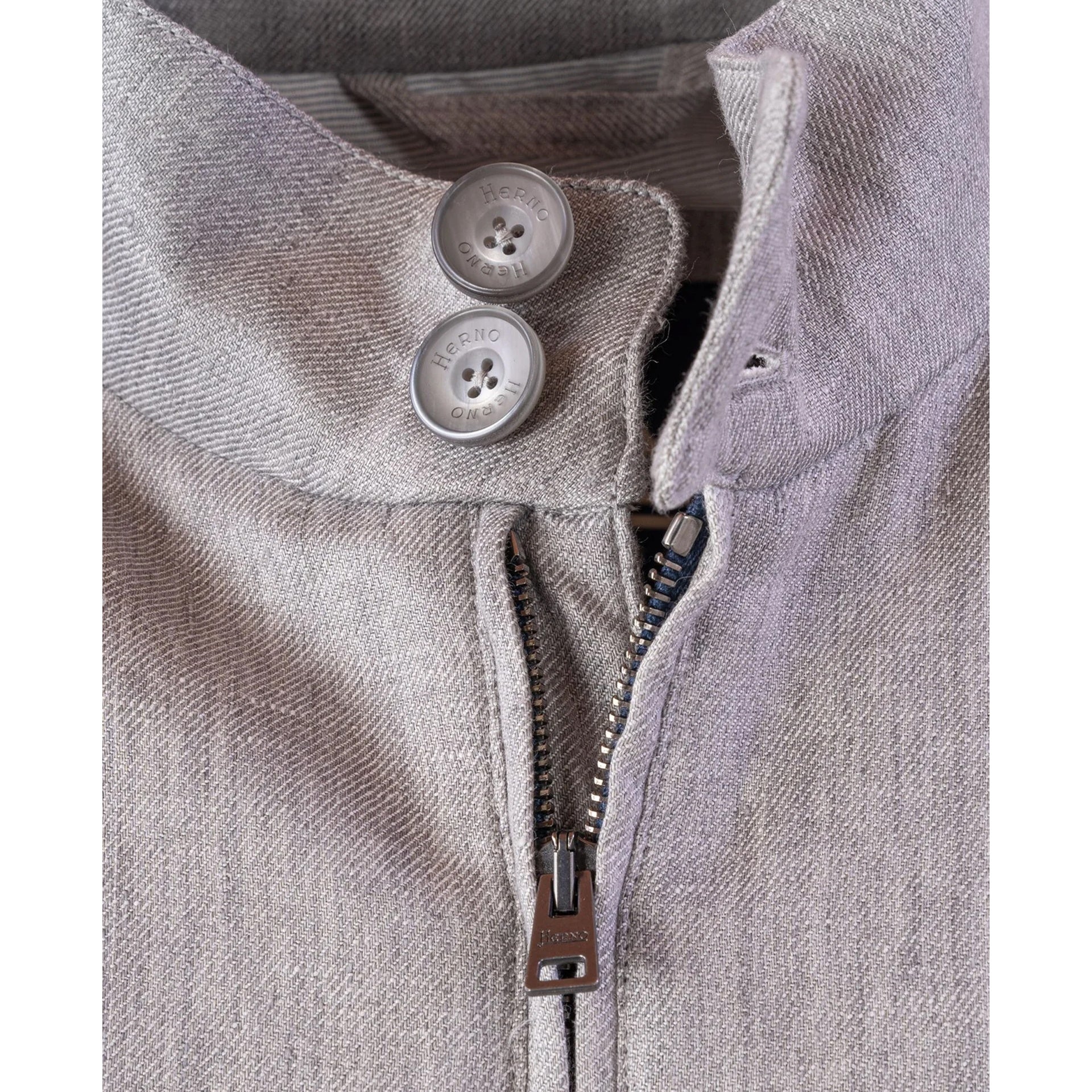 Herno Linen Bomber Jacket Men HERNO