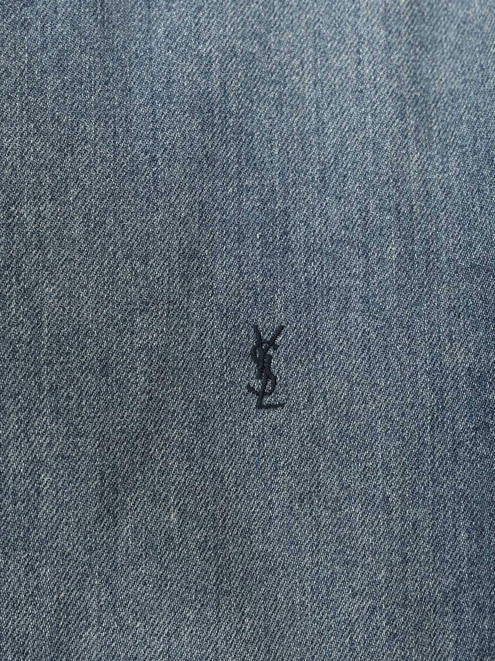 Saint Laurent Men Cassandre Denim Shirt SAINT LAURENT