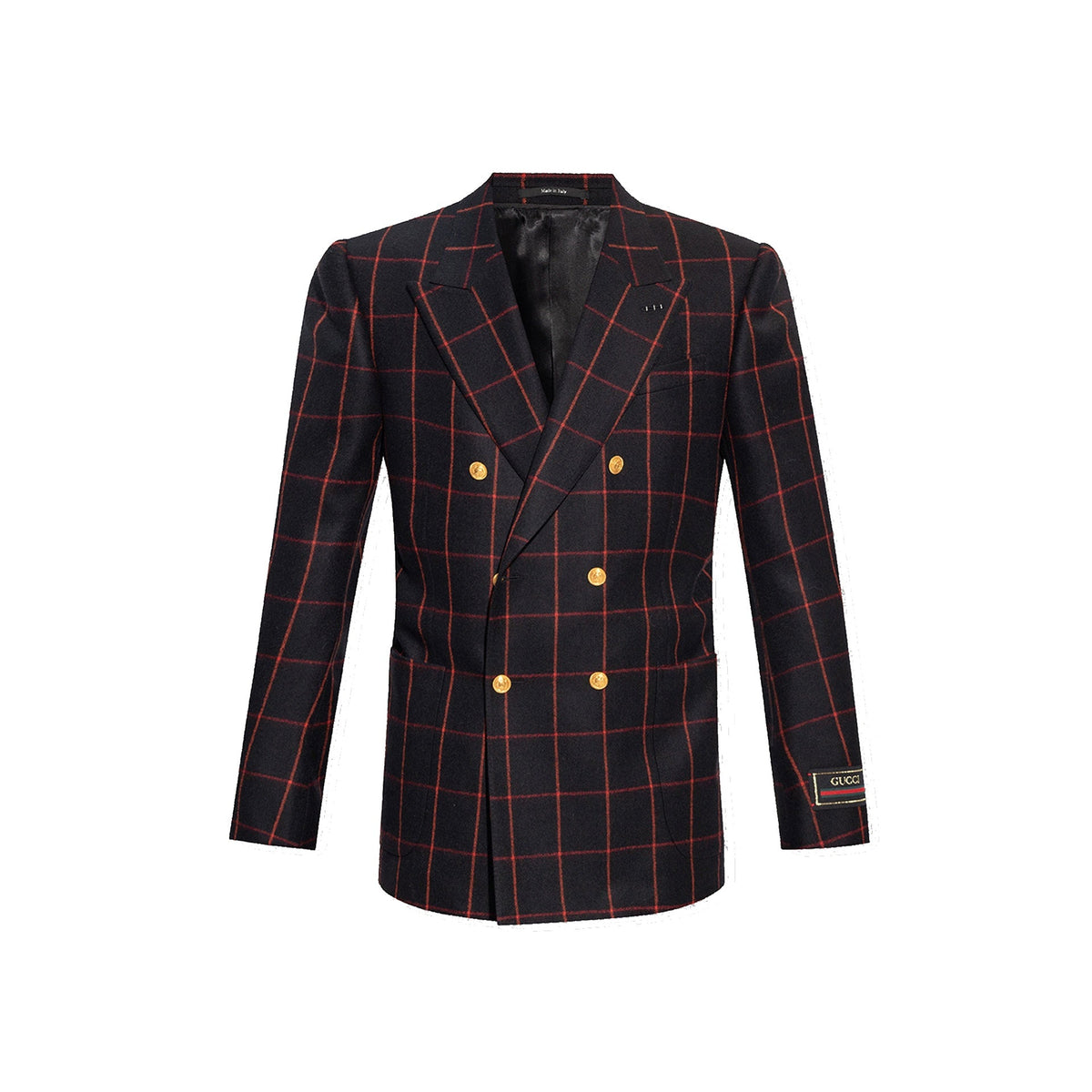 Gucci Wool Checked Blazer Men GUCCI