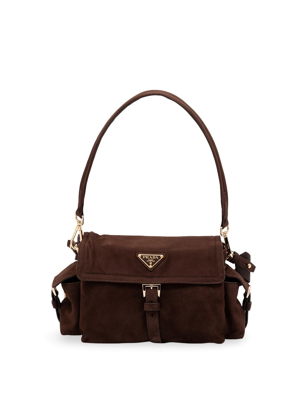 Prada Women Prada Explore Medium Suede Bag PRADA