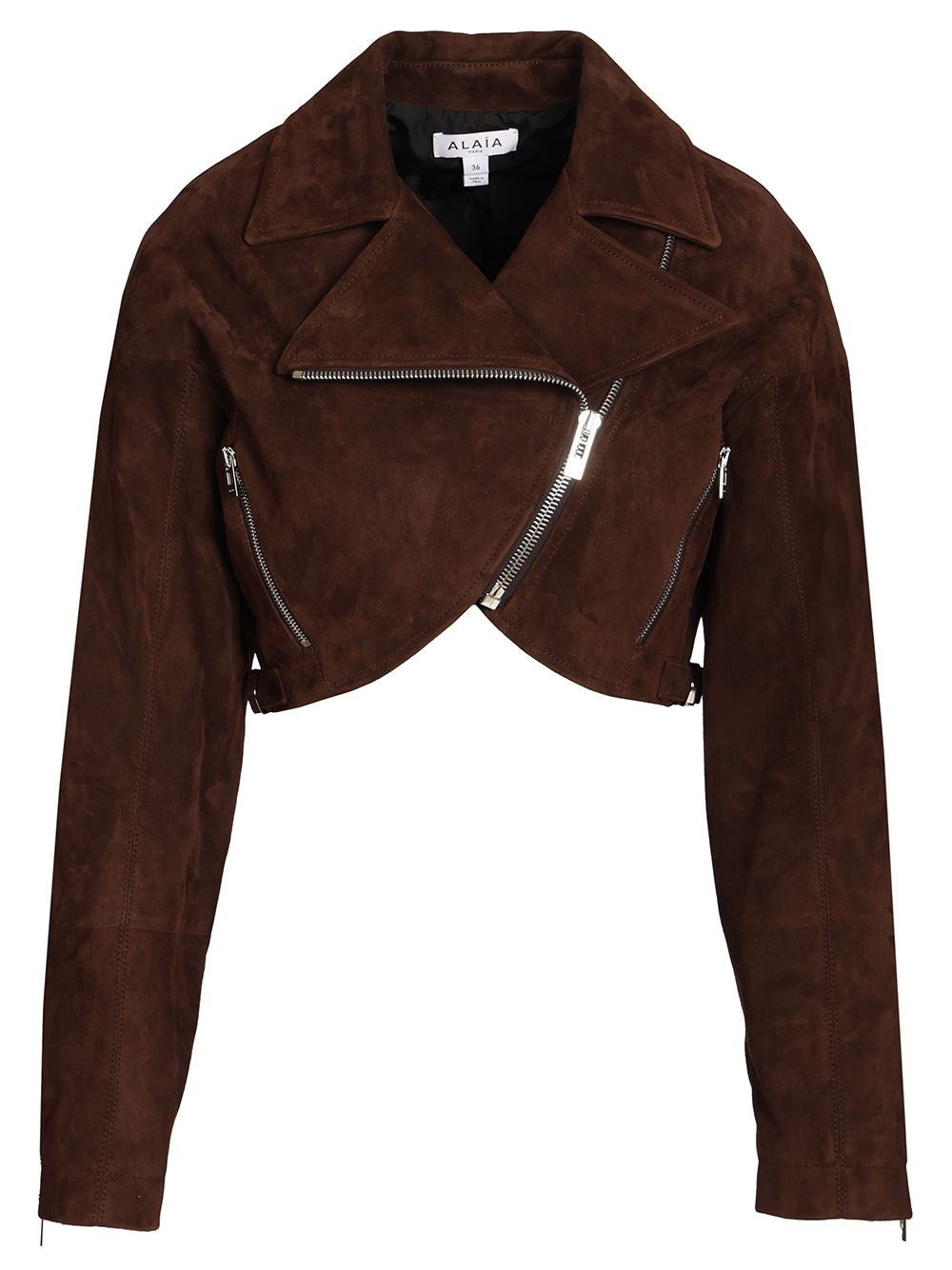 Alaïa Women Cropped Biker Jacket ALAIA
