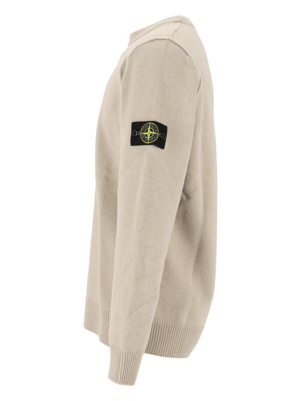Stone Island Men Lambswool Crew Neck Sweater STONE ISLAND
