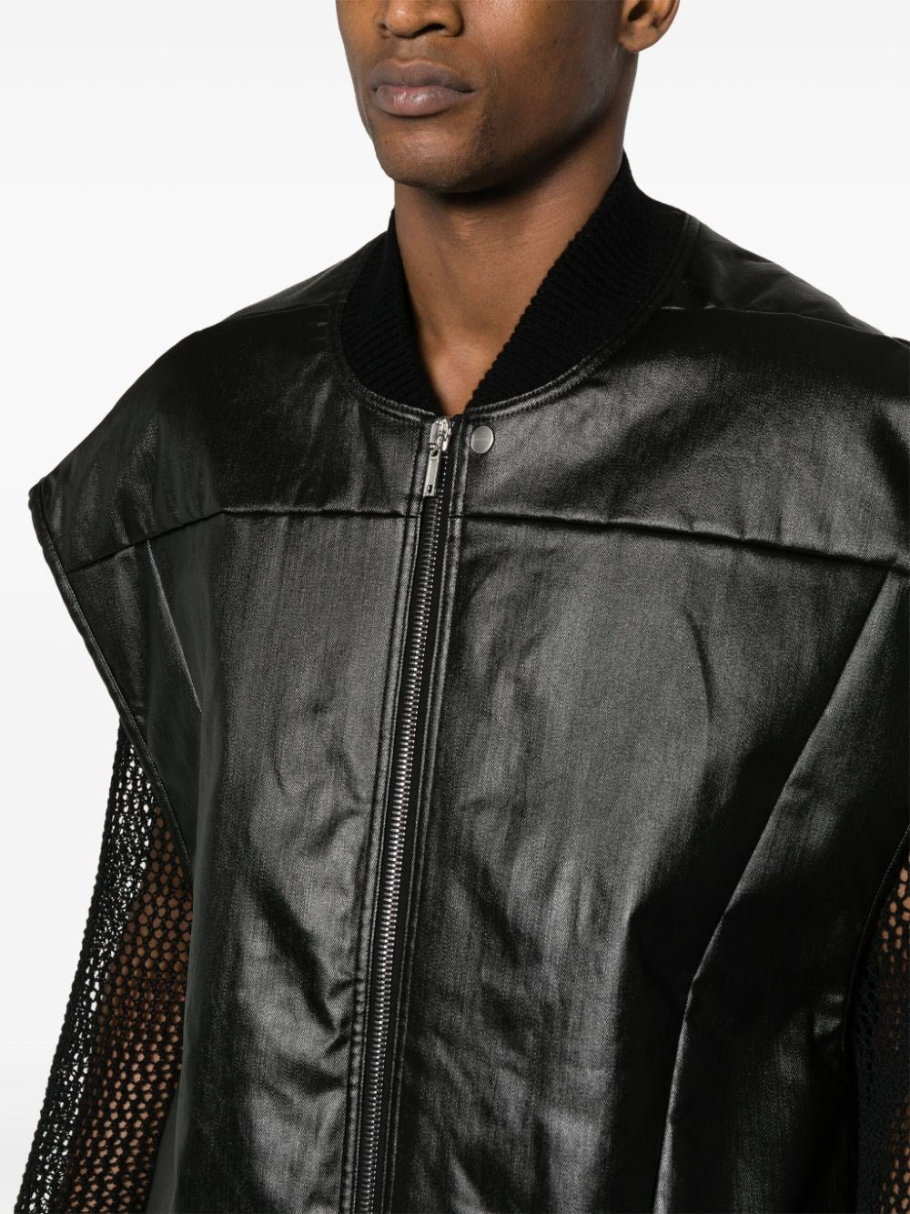 Rick Owens Men "Jumbo Filight" Vest In Coated Denim RICK OWENS