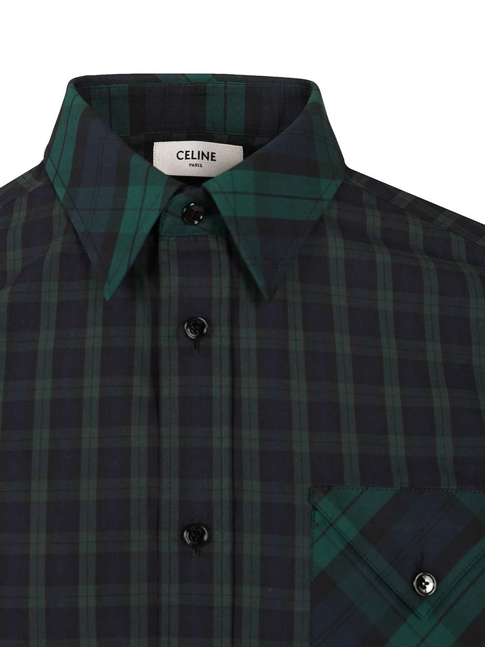Celine Men Checked Cotton Shirt CELINE