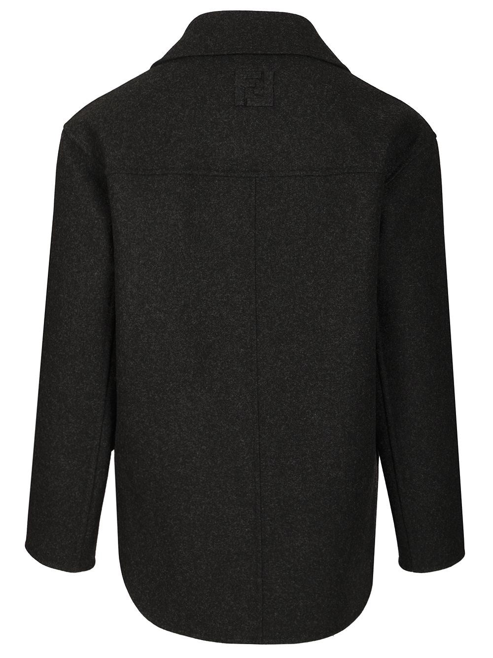 Fendi Men Wool Pea Coat FENDI