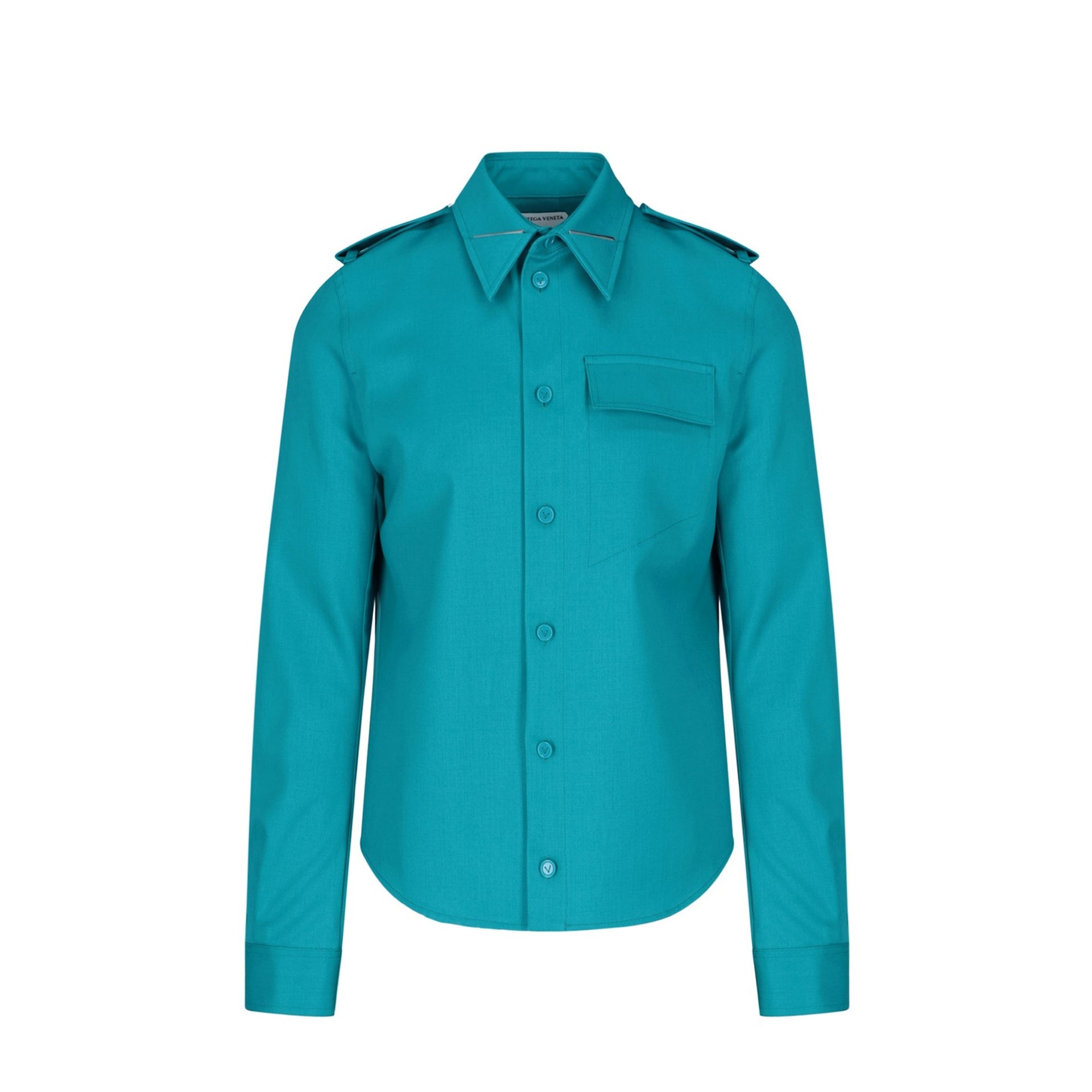 Bottega Veneta Grain De Poudre Wool Shirt Men BOTTEGA VENETA