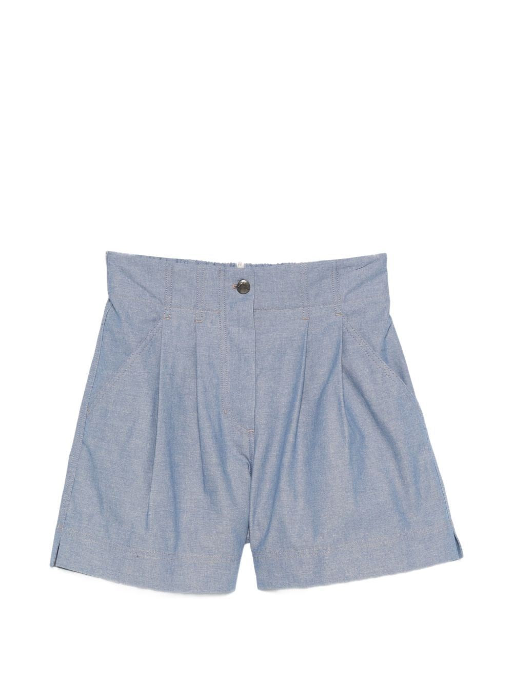 Moncler Grenoble Women Chambray Cotton Shorts MONCLER GRENOBLE