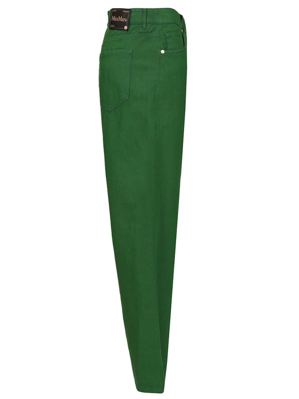'S Max Mara Women Cotton And Linen Drill Trousers S MAX MARA