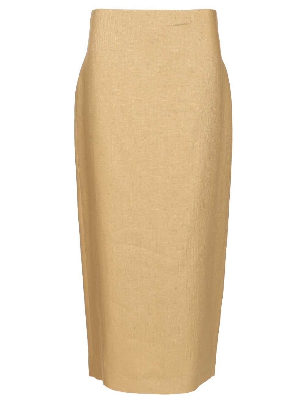 Max Mara Women Slim-Fit Diagonal Linen Skirt MAX MARA