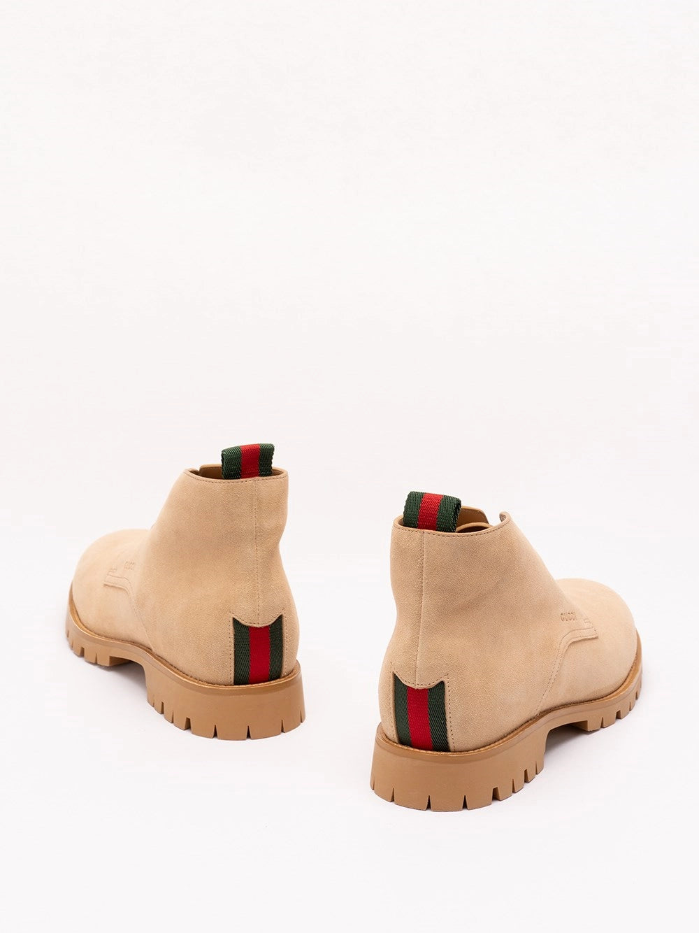 Gucci Men Lace-Up Ankle Boot With Web GUCCI