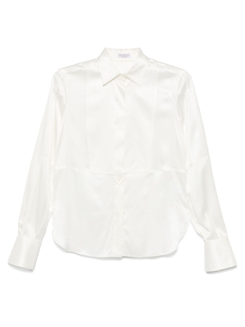 Brunello Cucinelli Women Satin Shirt With Monili BRUNELLO CUCINELLI