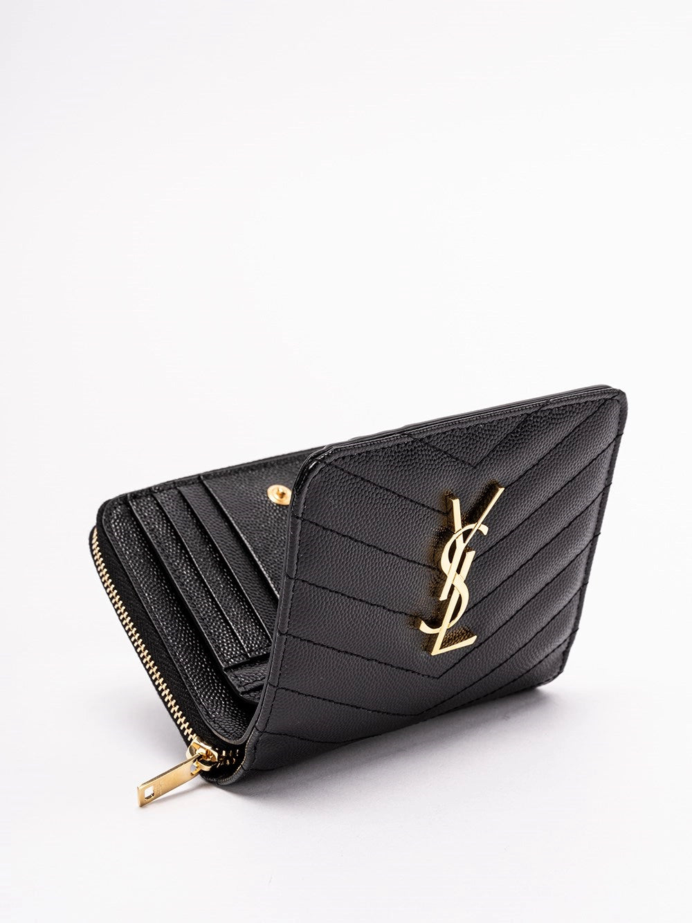 Saint Laurent Women `Cassandre Matelassé` Compact Zip Around Wallet SAINT LAURENT
