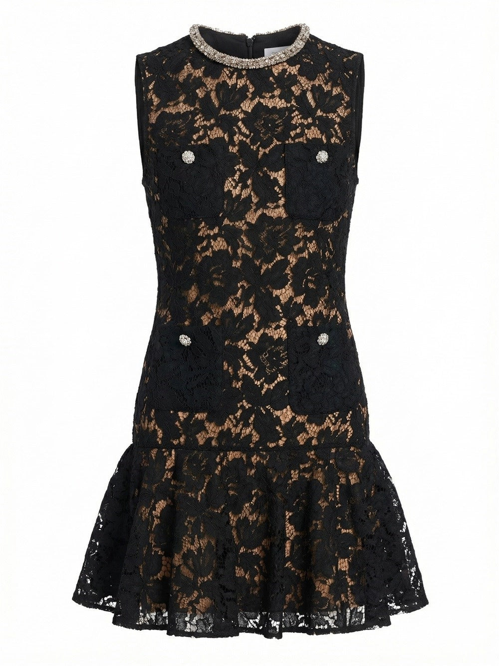 Self-Portrait Women Lace Crystal Mini Dress SELF-PORTRAIT