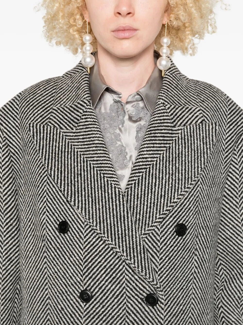 Ermanno Scervino Women Double-Breasted Coat ERMANO SCERVINO