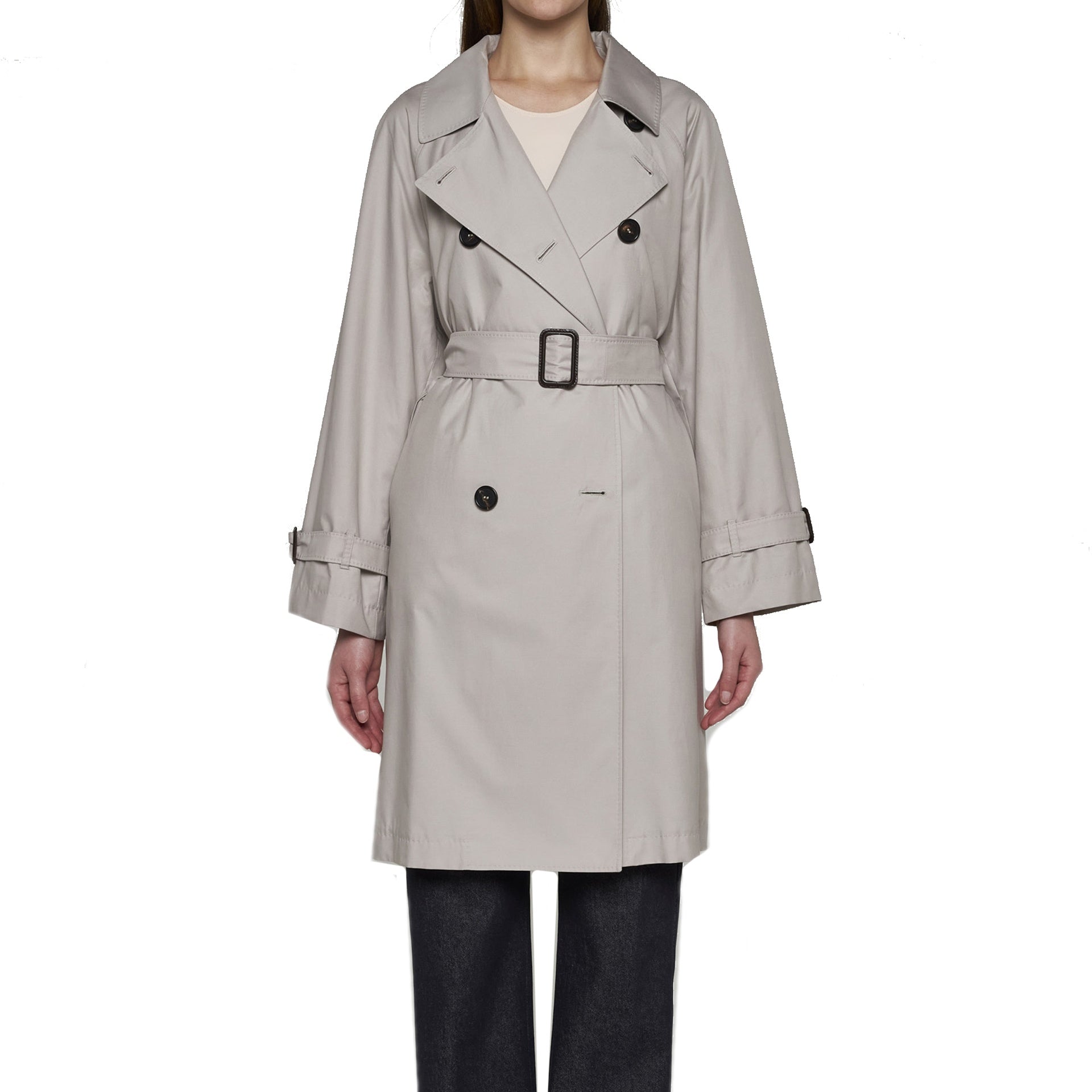 Max Mara The Cube Blend Cotton Trench Coat Women MAX MARA THE CUBE