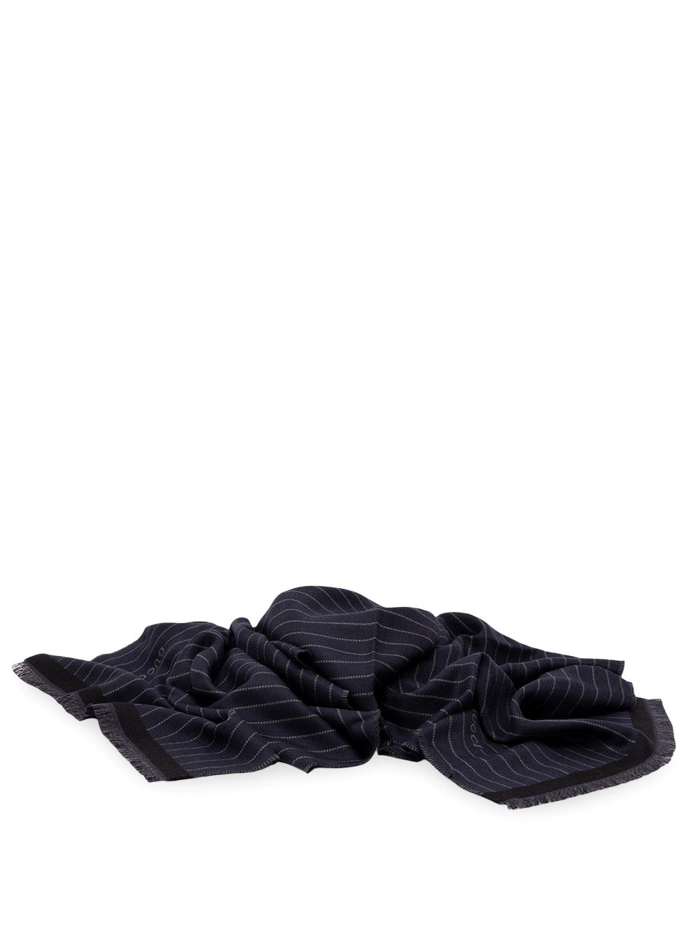 Gucci Men Gucci Pinstripe Wool Silk Scarf GUCCI