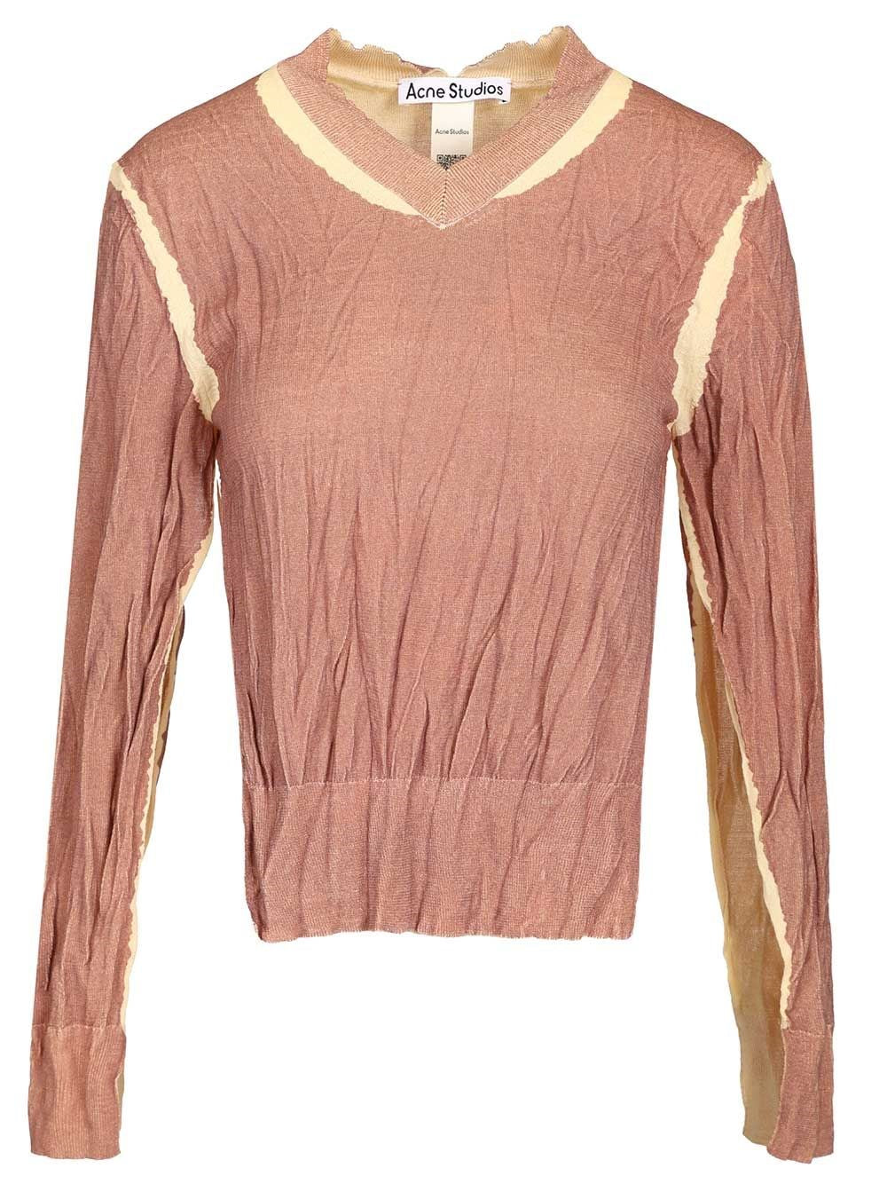 Acne Studios Women Crumpled V-Neck Sweater ACNE STUDIOS