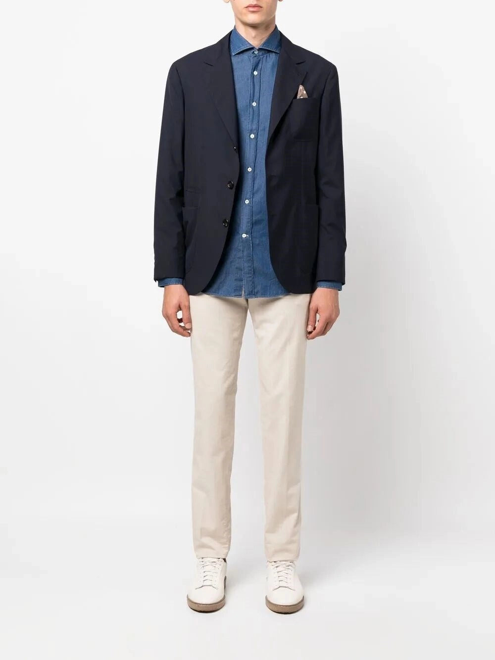 Brunello Cucinelli Men Denim Shirt BRUNELLO CUCINELLI