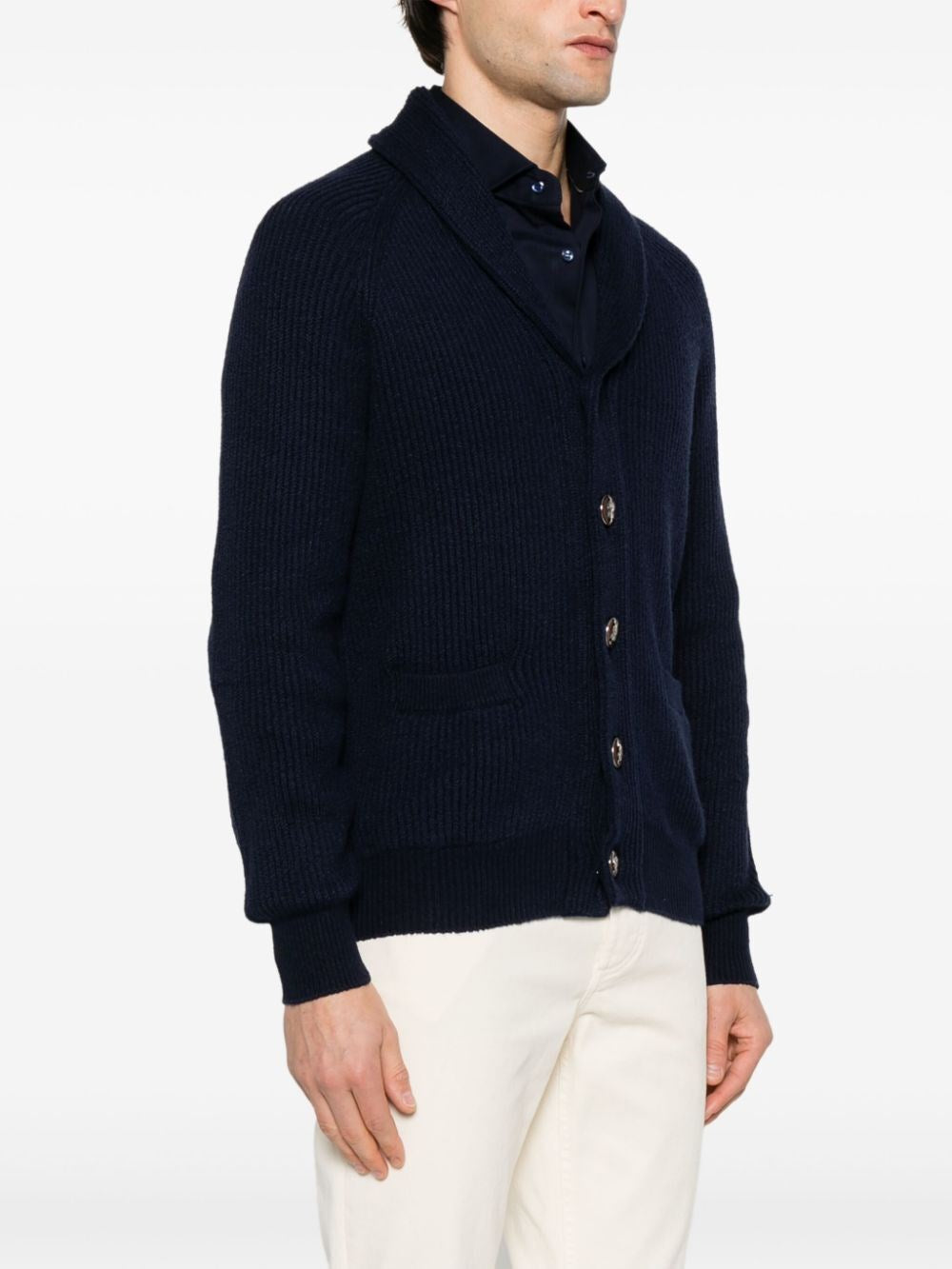 Brunello Cucinelli Men English Rib Knit Cardigan BRUNELLO CUCINELLI