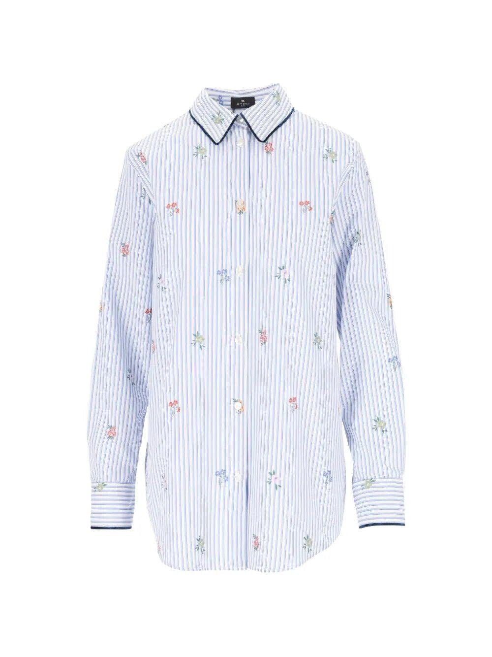 Etro Women Striped Jacquard Cotton Shirt ETRO