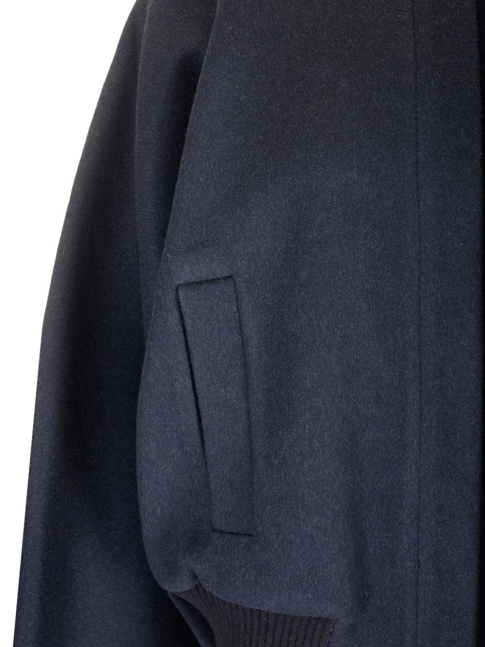 Max Mara Women Navy Blue Cashmere Short Coat MAX MARA