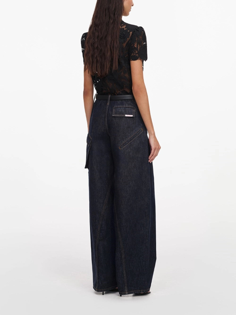 Self-Portrait Women Lace Tie Neck Top SELF-PORTRAIT
