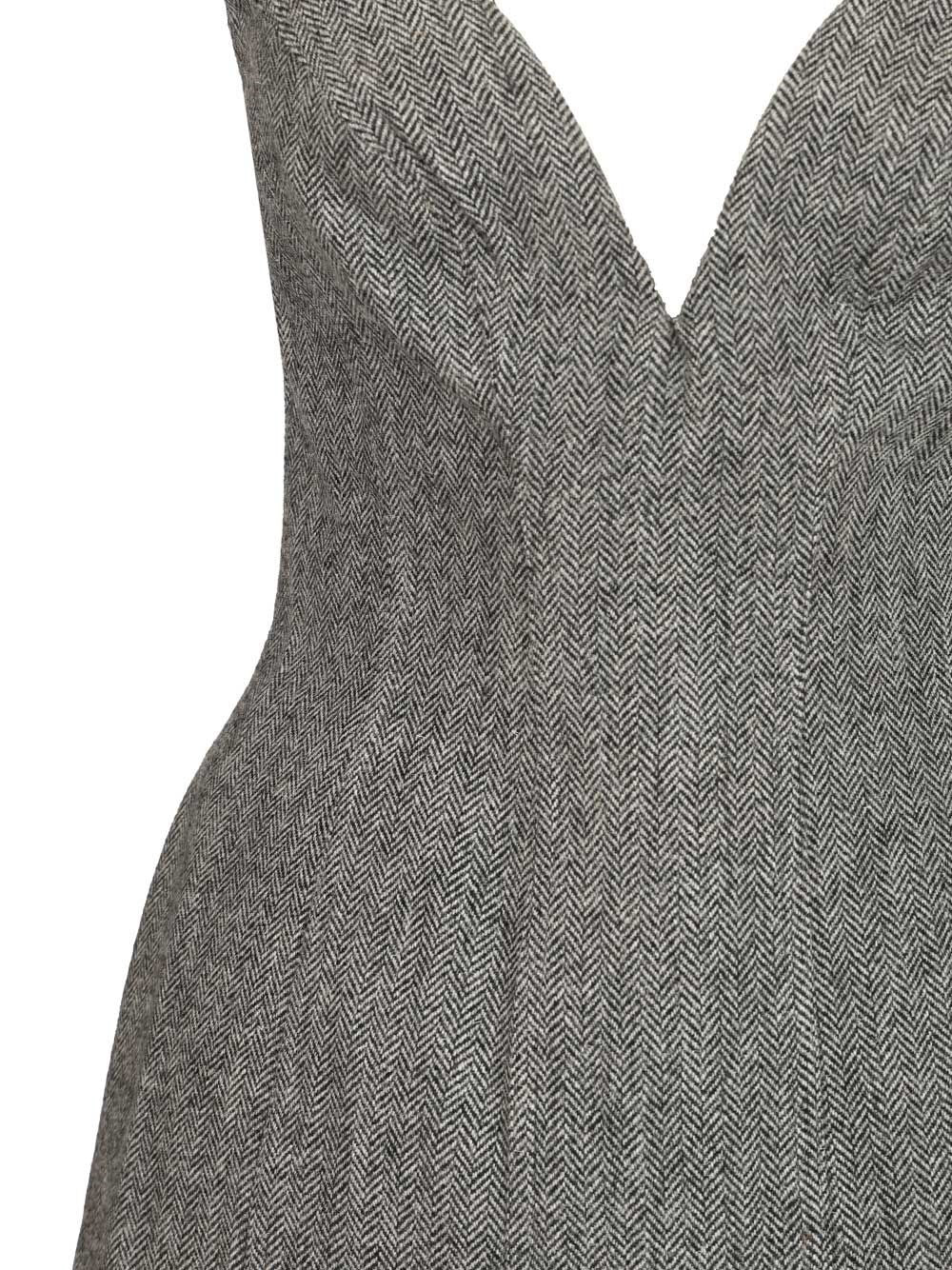 Self-Portrait Women Herringbone Wool Mini Dress SELF-PORTRAIT
