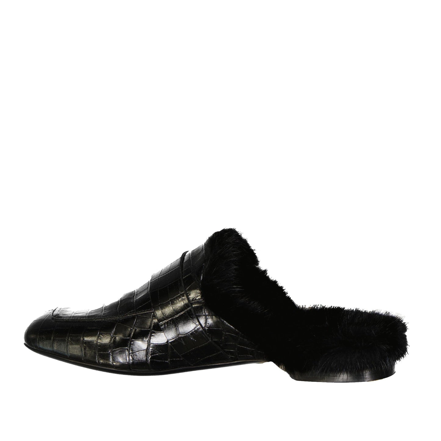Eleventy Leather Fur Mules Women ELEVENTY