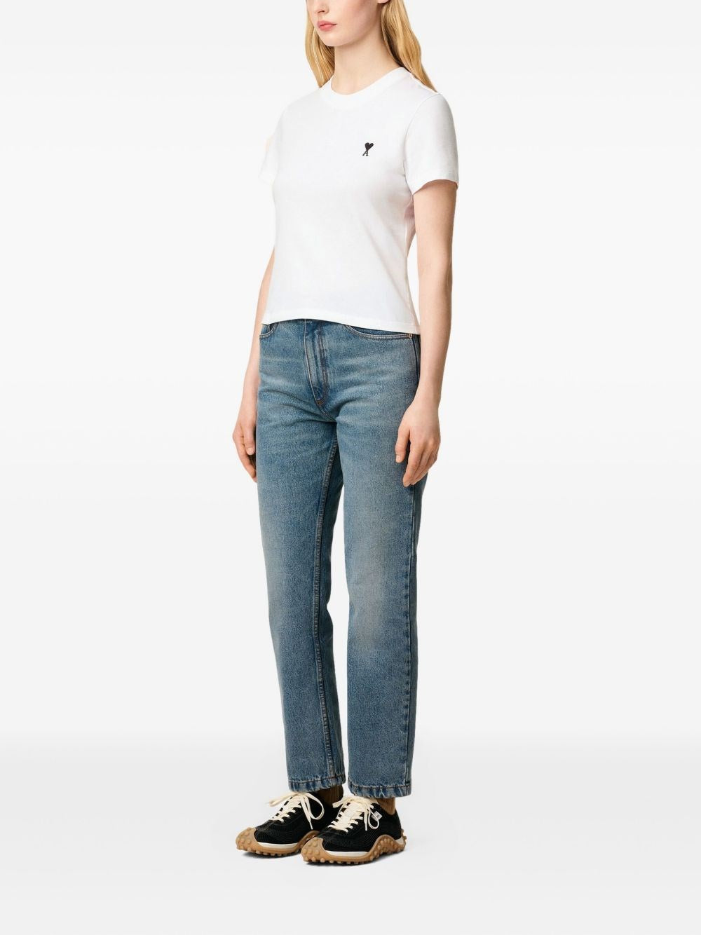 Ami Women Ami De Coeur Crew Neck T-Shirt AMI PARIS