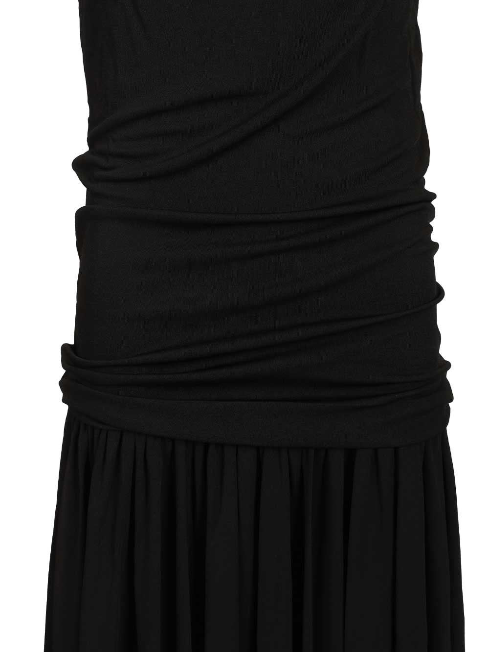Jacquemus Women Abiha Gathered Jersey Midi Dress JACQUEMUS
