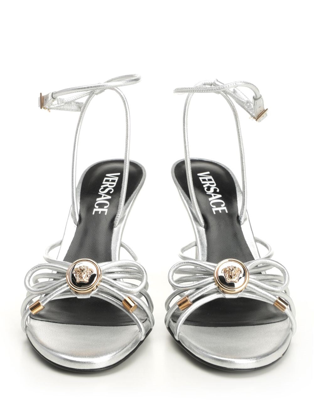 Versace Women Silver Leather Sandal VERSACE