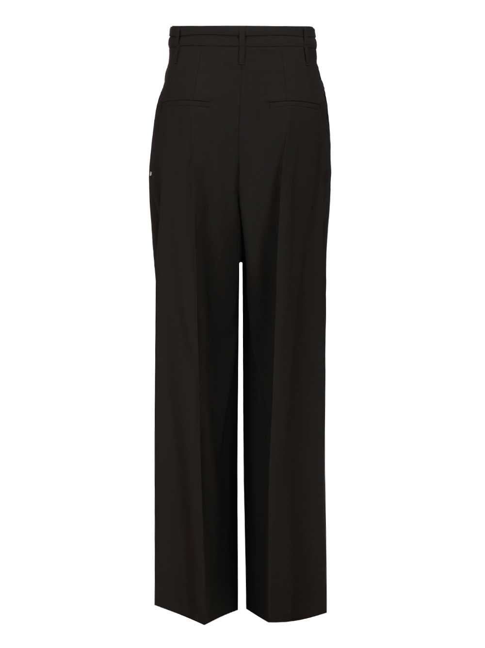 Sportmax Women Wide-Leg Trousers In Stretch Wool SPORTMAX