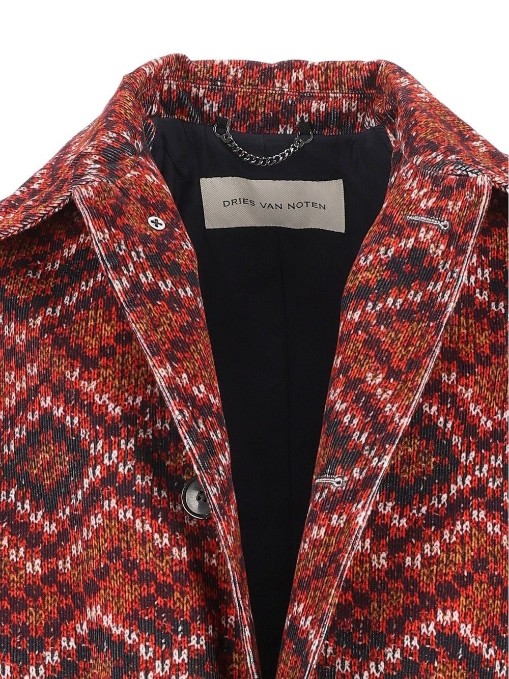Dries Van Noten Men Long Printed Velvet Coat DRIES VAN NOTEN