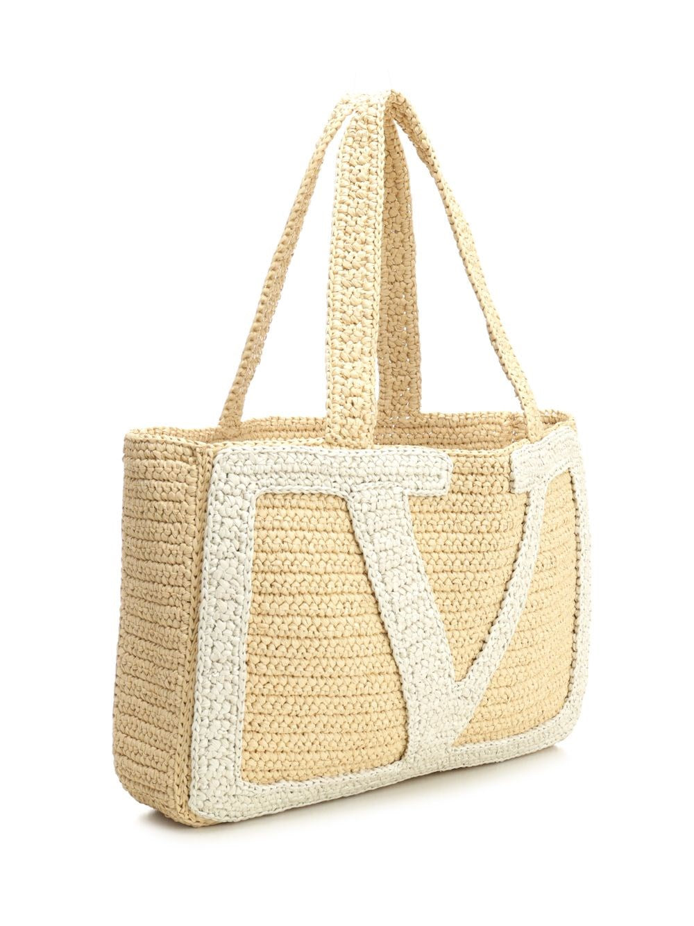 Valentino Garavani Women Large Tote | Viva Superstar Crochet | Crochet Rafia VALENTINO GARAVANI