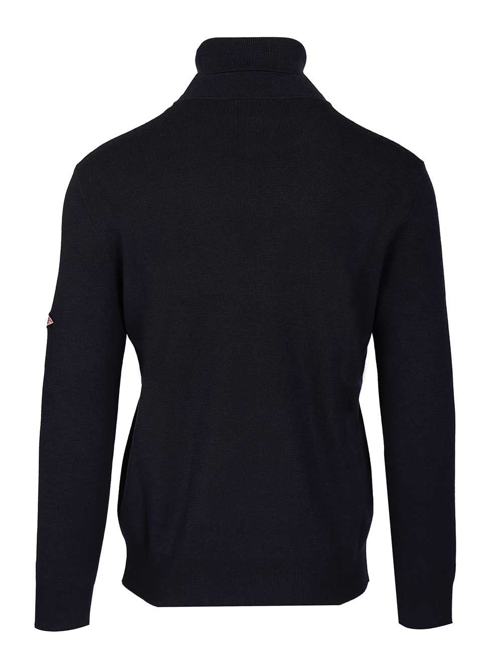 Bottega Veneta Men Navy Blue Wool Turtleneck Sweater BOTTEGA VENETA