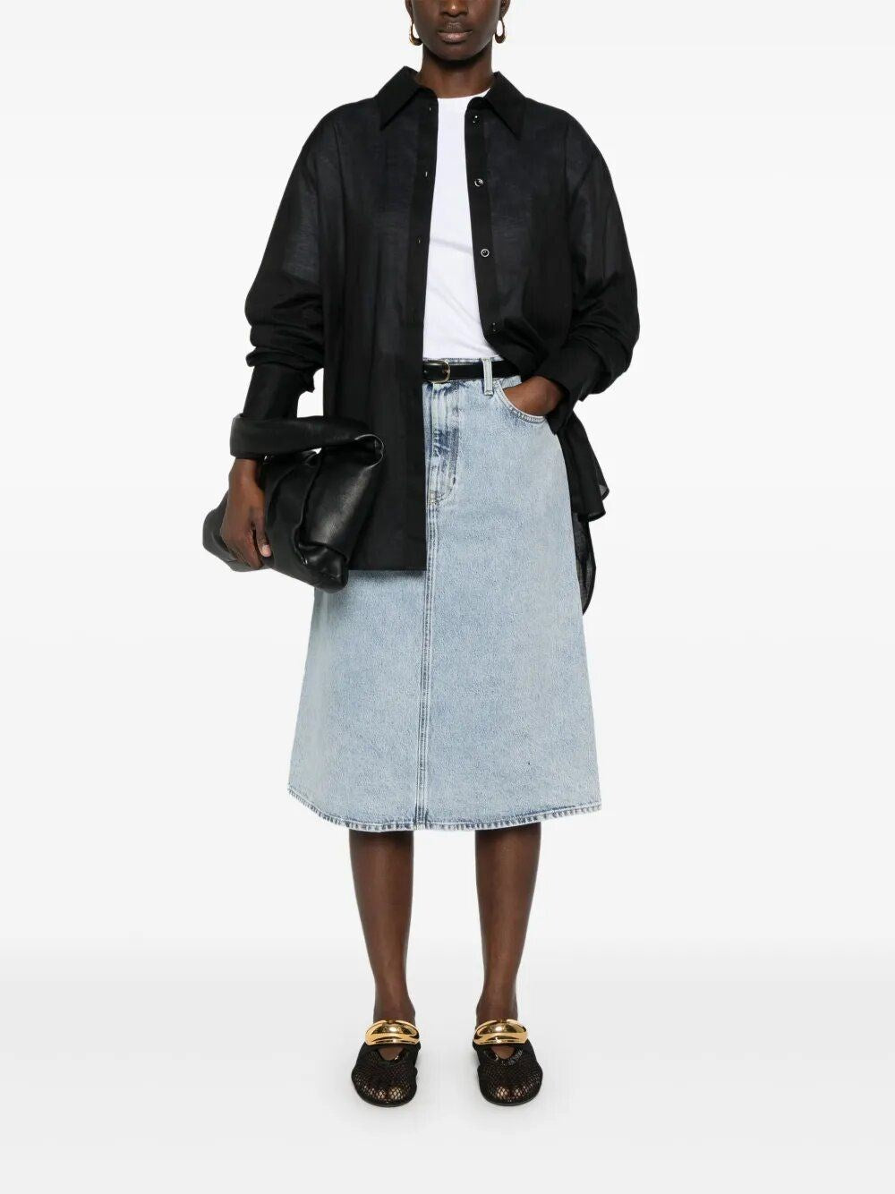 Toteme Women Cotton Shirt With Kimono Sleeves TOTEME