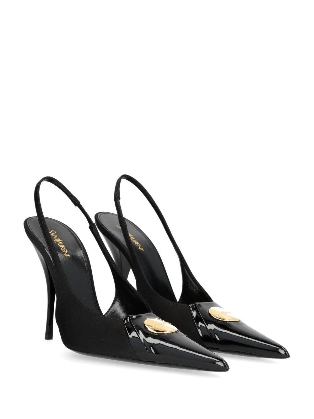 Saint Laurent Women Louis Décolleté In Patent Leather And Satin SAINT LAURENT