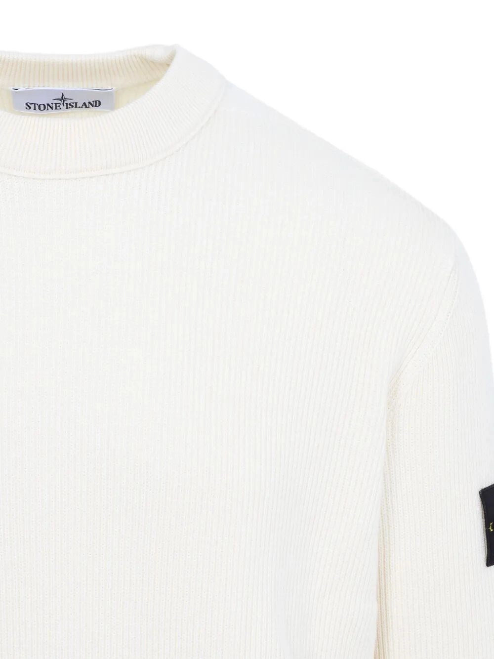 Stone Island Men Ribbed Soft Organic Cotton Crewneck STONE ISLAND
