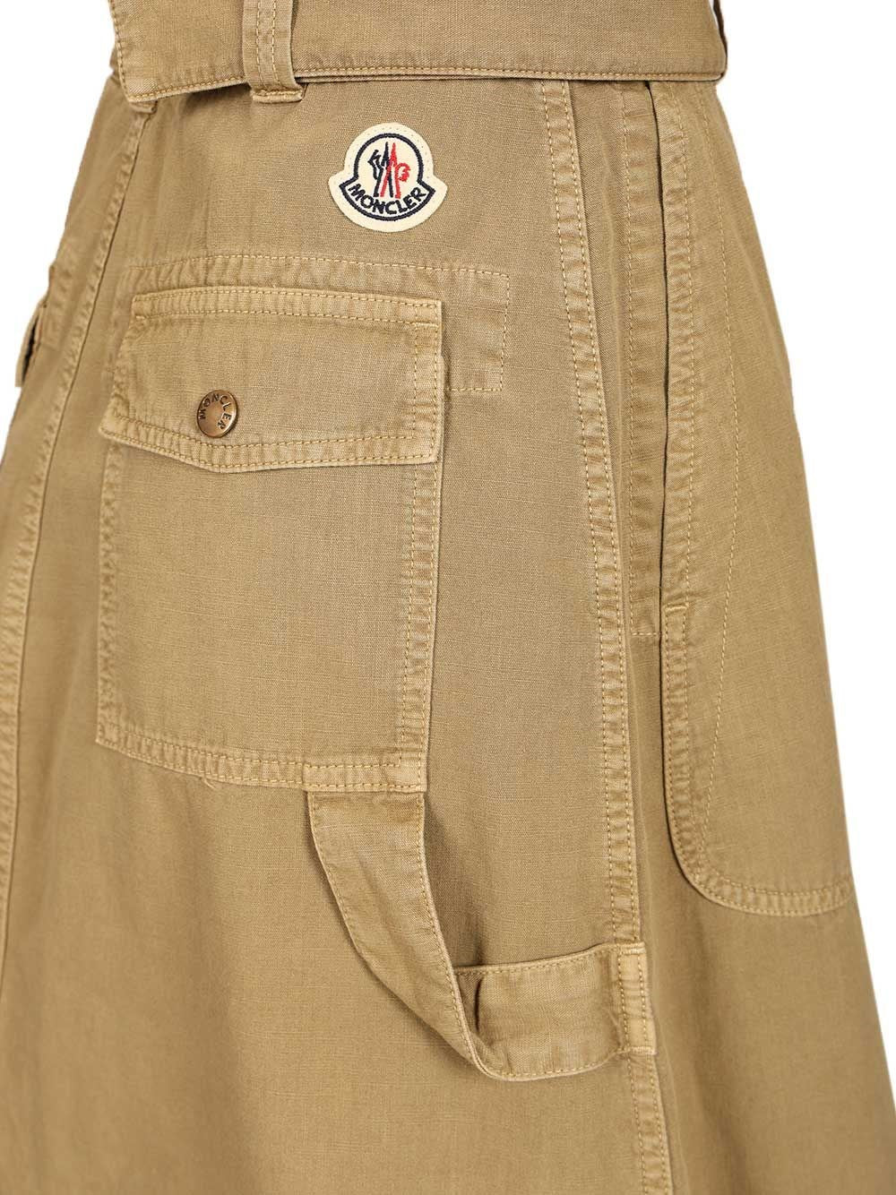 Moncler Women Cotton Midi Skirt With Belt MONCLER