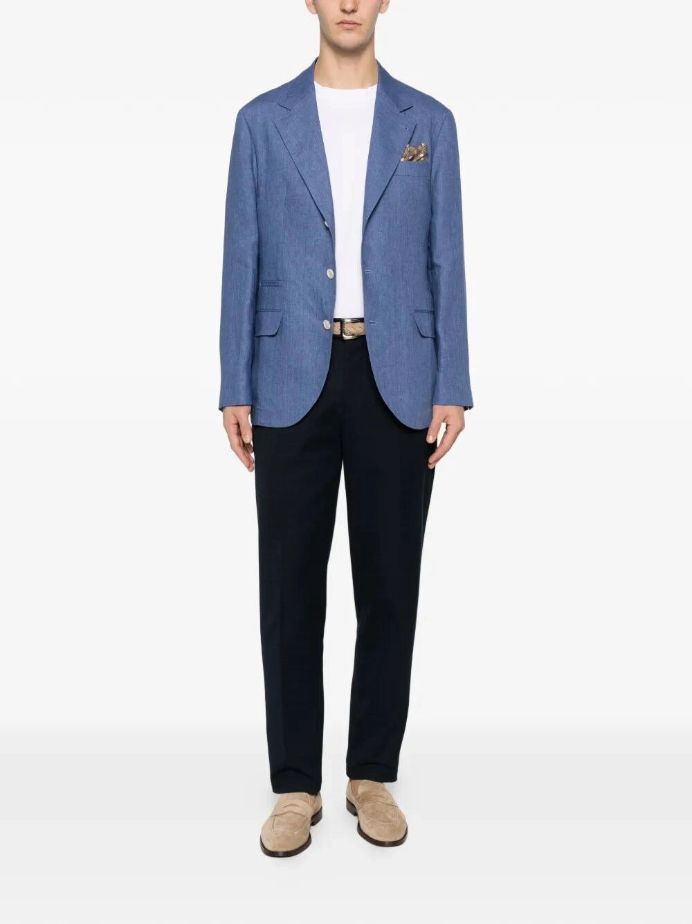 Brunello Cucinelli Men Linen Deconstructed Blazer BRUNELLO CUCINELLI