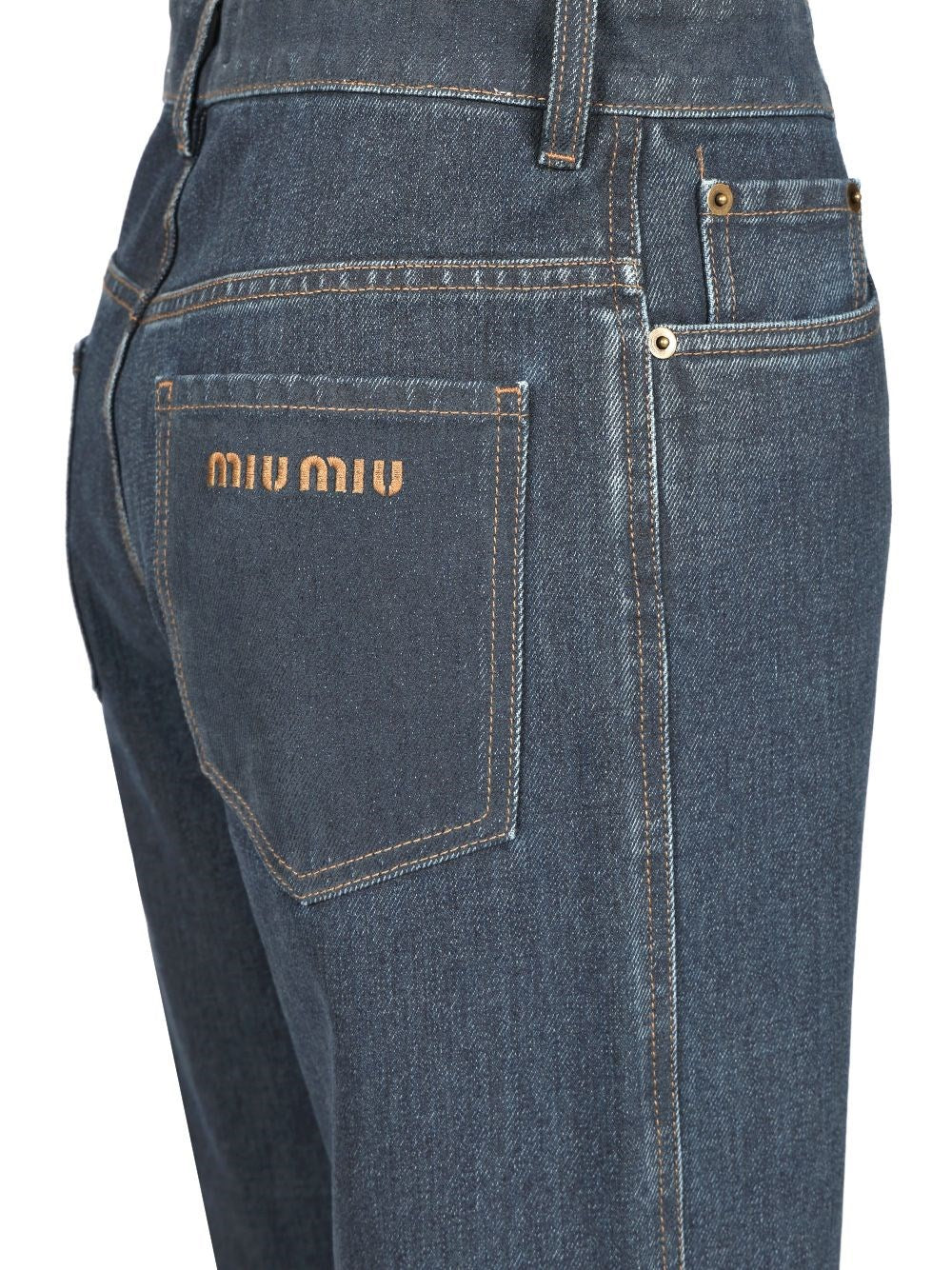 Miu Miu Women Straight-Leg Denim Trousers MIU MIU